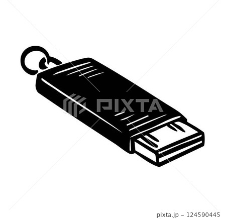 USB flash drive isolated on white background 124590445