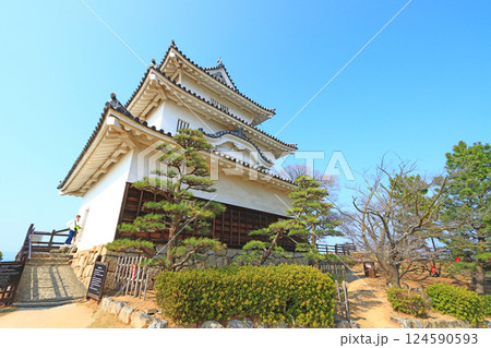 香川県丸亀市、丸亀城の風景 香川県丸亀市、丸亀城の風景 124590593