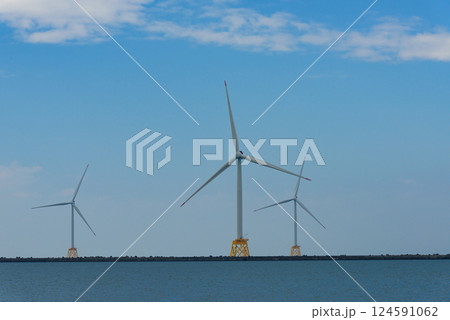 北海道 石狩の洋上風力発電 北海道 石狩の洋上風力発電 124591062