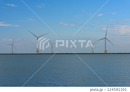 北海道 石狩の洋上風力発電 北海道 石狩の洋上風力発電 124591101