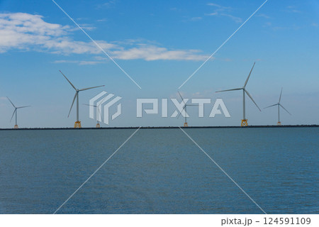 北海道 石狩の洋上風力発電 北海道 石狩の洋上風力発電 124591109