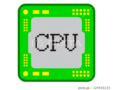 シンプルなCPUのイラスト素材3 124591215
