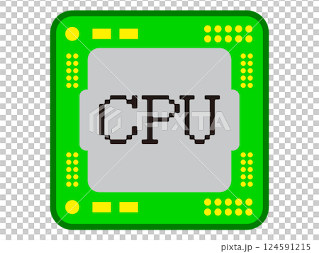 シンプルなCPUのイラスト素材3 124591215