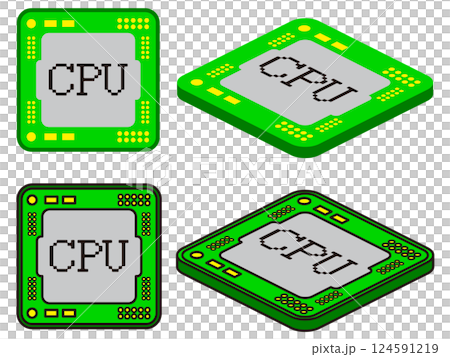 簡單 CPU 插圖素材集 2 124591219