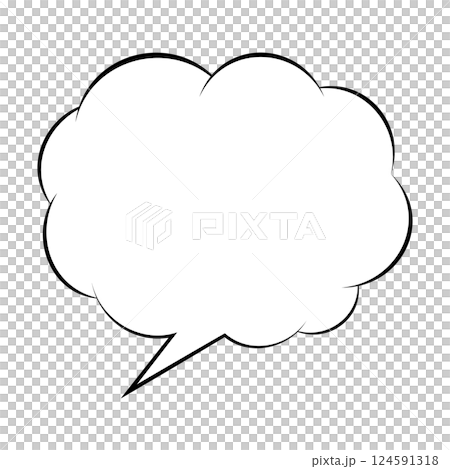 Simple speech bubble illustration - Fluffy 124591318