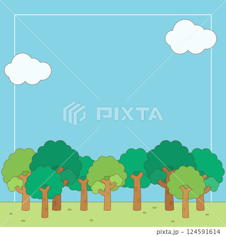 green summer wood background 1 124591614