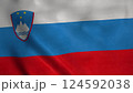 Slovenia national flag waving in the wind. 3d illustration 124592038