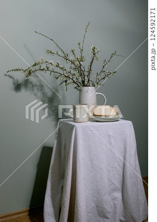 Spring Blossom Breakfast Still Life Spring Blossom Breakfast Still Life 124592171