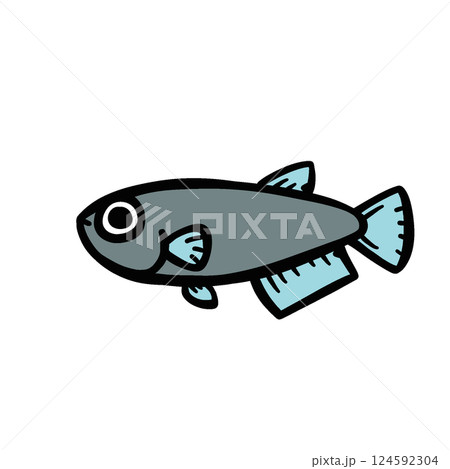 シンプルなメダカのイラスト 124592304
