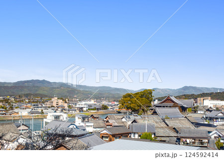 臼杵川と臼杵市街地 臼杵川と臼杵市街地 124592414