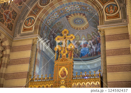 Chernivtsi National University Three Hierarchs Church interior, Ukraine. 124592437