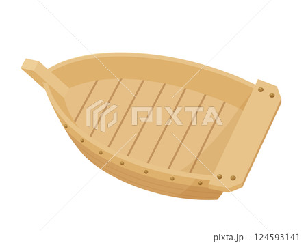 空っぽの船盛の器のイラスト素材 124593141
