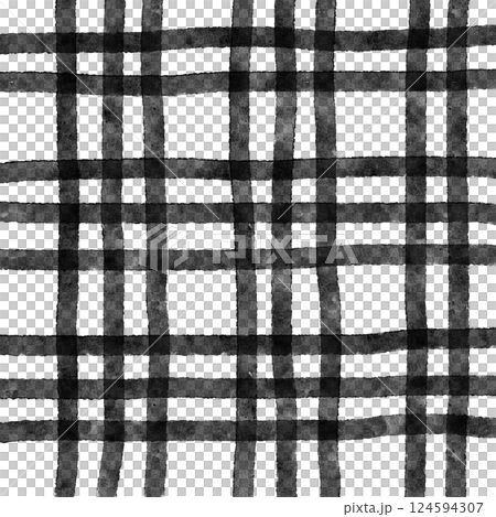 Black Plaid Gingham Hand Drawn Background Pattern Overlay Black Plaid Gingham Hand Drawn Background Pattern Overlay 124594307