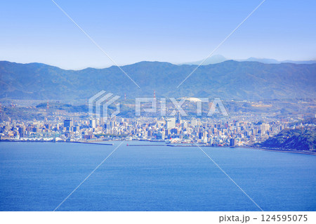 別府湾と大分市街地パノラマ 124595075