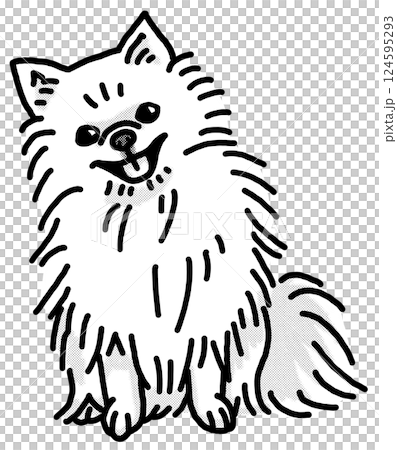 博美犬狗插圖 124595293