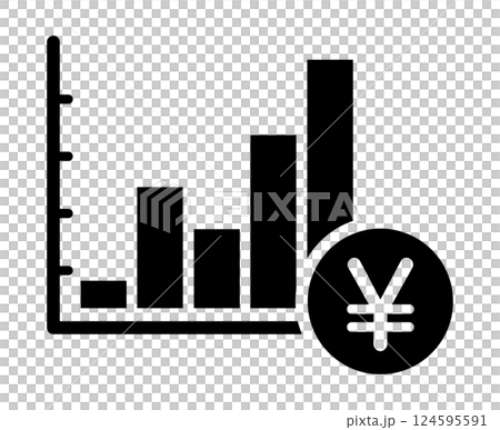 棒グラフとお金 124595591