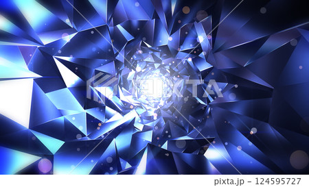 宝石のようなポリゴンのトンネル - サファイア 宝石のようなポリゴンのトンネル - サファイア 124595727