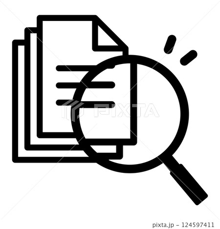 書類とルーペ 124597411