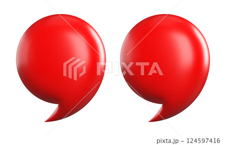 3d realistic quotation marks. Vector illustration 124597416