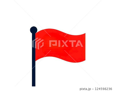 赤色の旗 赤色の旗 124598236