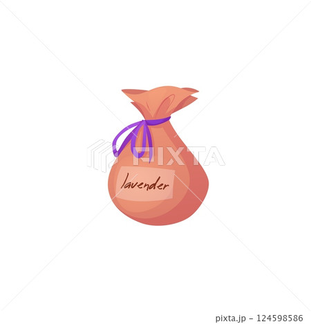 Vector illustration of lavender aroma bag. Isolated background. Vector illustration of lavender aroma bag. Isolated background. 124598586