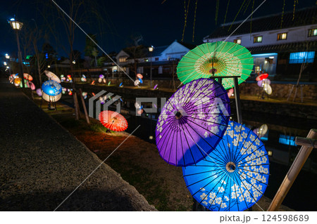 倉敷美観地区の観光イベントの夜景ライトアップイメージ 【倉敷春宵あかり】 倉敷美観地区の観光イベントの夜景ライトアップイメージ 【倉敷春宵あかり】 124598689