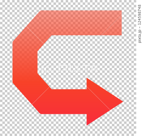 圖庫圖片: 帶有漸變的時尚箭頭，表達重複商務簡單 124598748