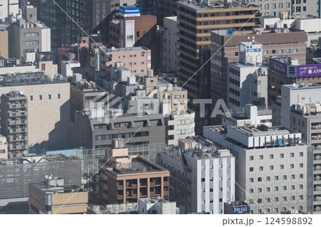 高層ビルから見る都心の風景 高層ビルから見る都心の風景 124598892