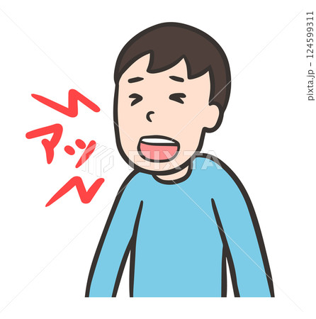 トゥレット症候群、音声チックの症状、突発的に発生をする男性 トゥレット症候群、音声チックの症状、突発的に発生をする男性 124599311