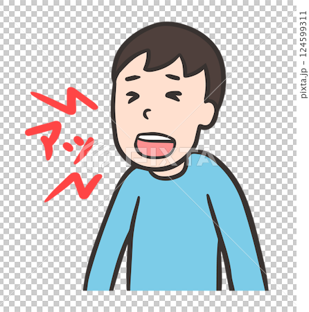 トゥレット症候群、音声チックの症状、突発的に発生をする男性 トゥレット症候群、音声チックの症状、突発的に発生をする男性 124599311
