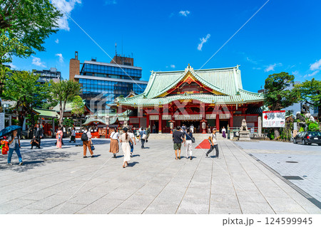 【東京都】夏の爽やかな青空が広がる神田明神 124599945