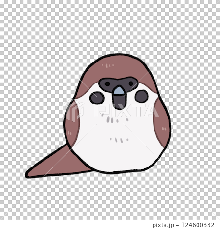 Deformed sparrow illustration Deformed sparrow illustration 124600332