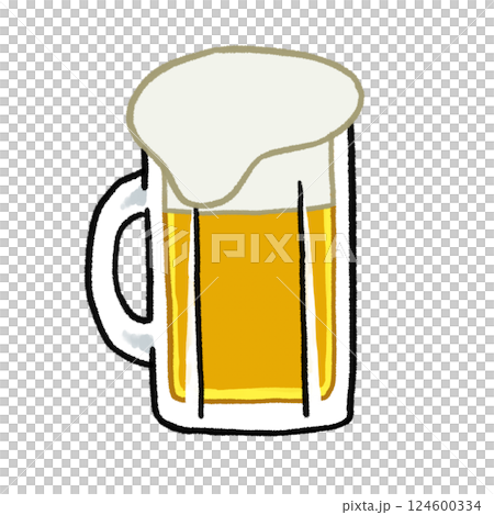 Illustration of beer in a mug Illustration of beer in a mug 124600334