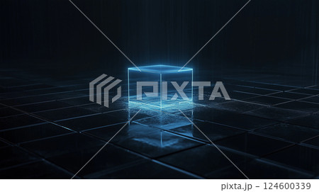 光る立方体のイラスト素材 [124600339] - PIXTA