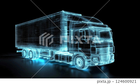 発光イメージ・トラック 124600921