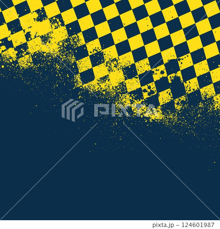 Checkered blue grunge background 124601987