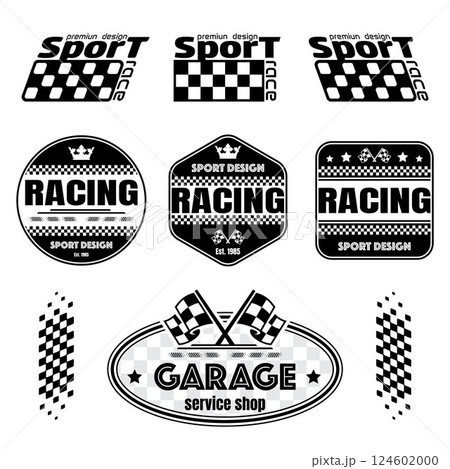 Sport race logo designs set Sport race logo designs set 124602000
