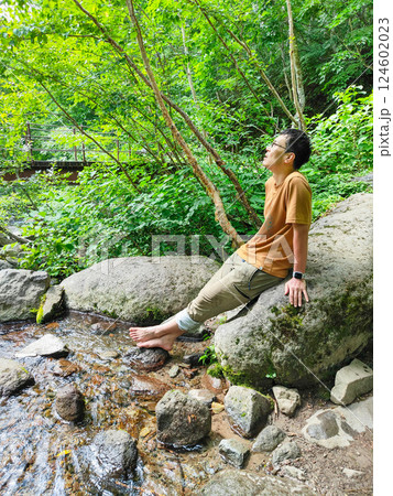 夏の火打山・妙高山登山(休憩:黒沢橋) 夏の火打山・妙高山登山(休憩:黒沢橋) 124602023