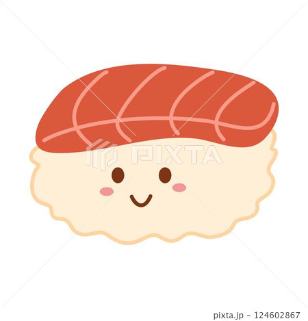 Cute Sushi Character Illustration, food Cartoon 124602867