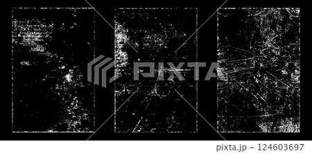 Black and white grunge. Distress overlay texture. Abstract surface dust and rough dirty wall background concept. Distress illustration simply place over object to create grunge effect. Vector EPS10. Black and white grunge. Distress overlay texture. Abstract surface dust and rough dirty wall background concept. Distress illustration simply place over object to create grunge effect. Vector EPS10. 124603697