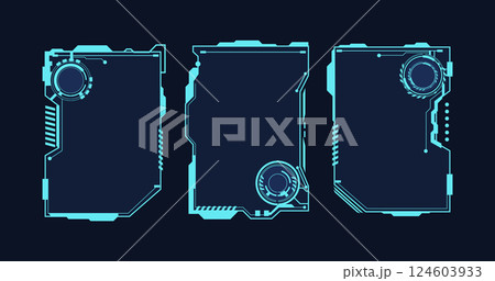Frames HUD futuristic style. Frames HUD futuristic style. 124603933