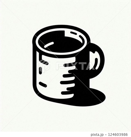 シンプルなコーヒーカップのイラスト 124603986