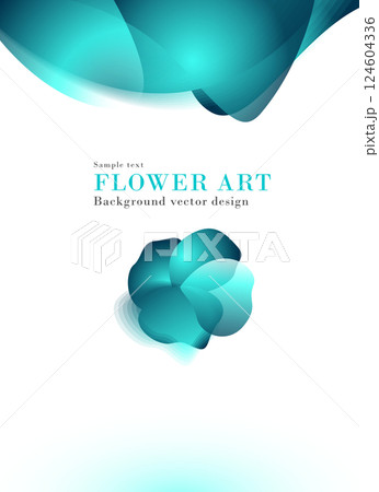 水色・青い花を抽象化したイメージイラスト|背景素材アートシリーズ 水色・青い花を抽象化したイメージイラスト|背景素材アートシリーズ 124604336
