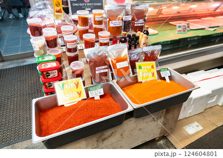 クァンジャンシジャン(広蔵市場)の唐辛子 韓国ソウル クァンジャンシジャン(広蔵市場)の唐辛子 韓国ソウル 124604801