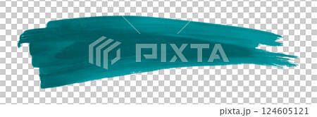 green brush isolated on transparent background 124605121