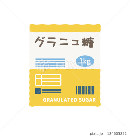 グラニュー糖　袋入り　イラスト 124605231