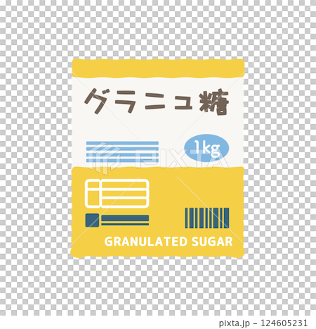 グラニュー糖　袋入り　イラスト 124605231