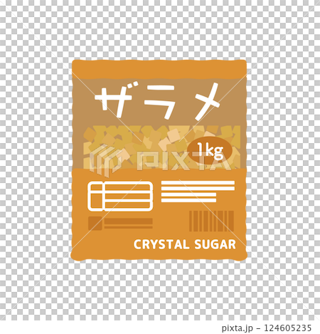 ザラメ　袋入り　イラスト 124605235