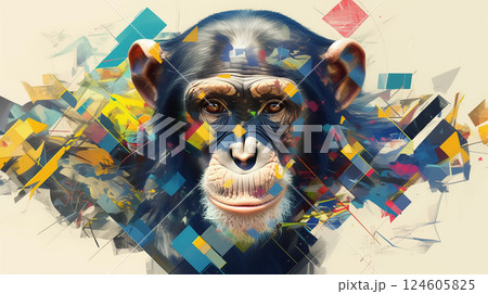 AI生成画像：チンパンジー 124605825