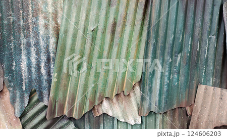 トタンの壁 テクスチャ 背景素材 124606203